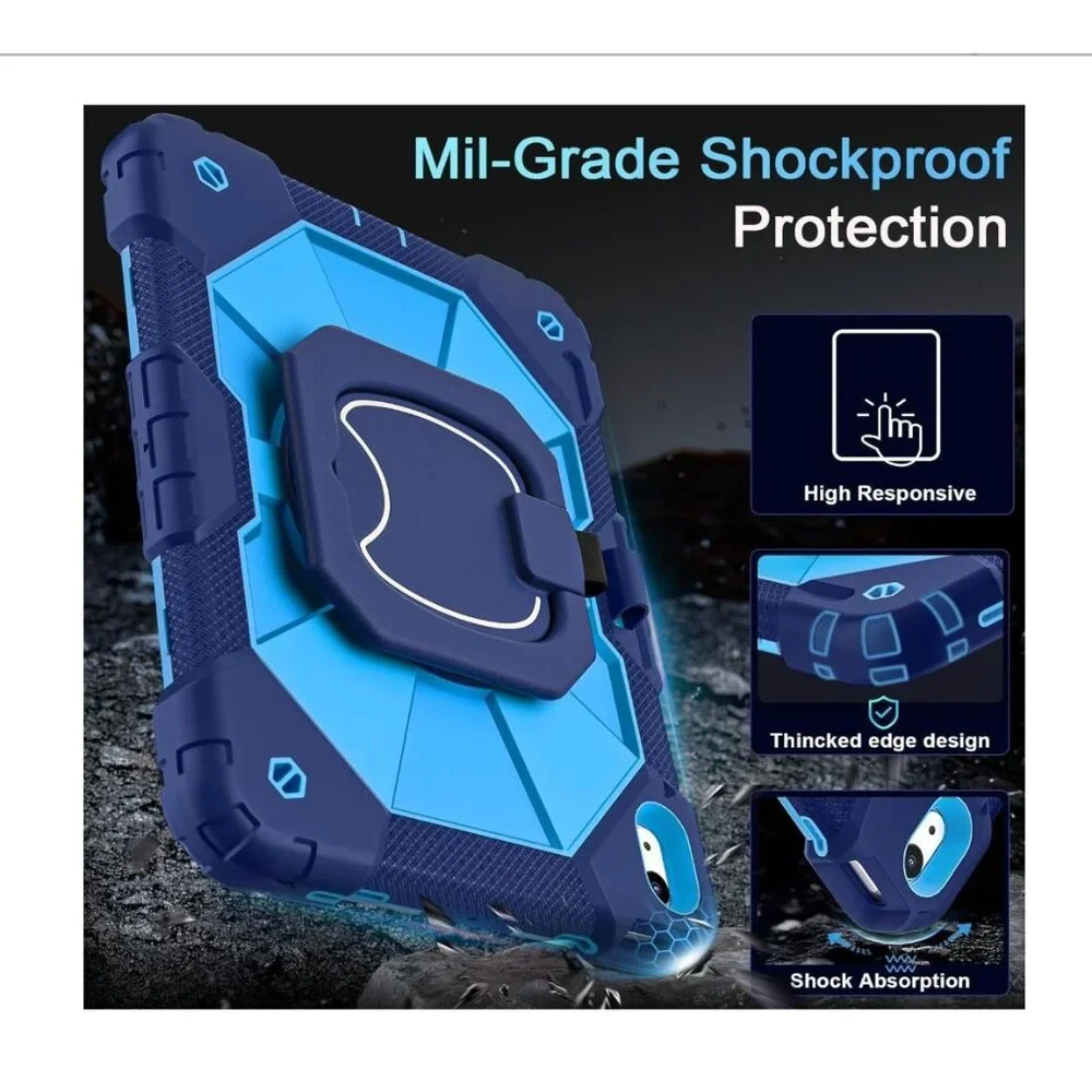 Case for iPad Air 11 inch (M2) 2024, Shockproof Protective With Hand Strap/Shoul